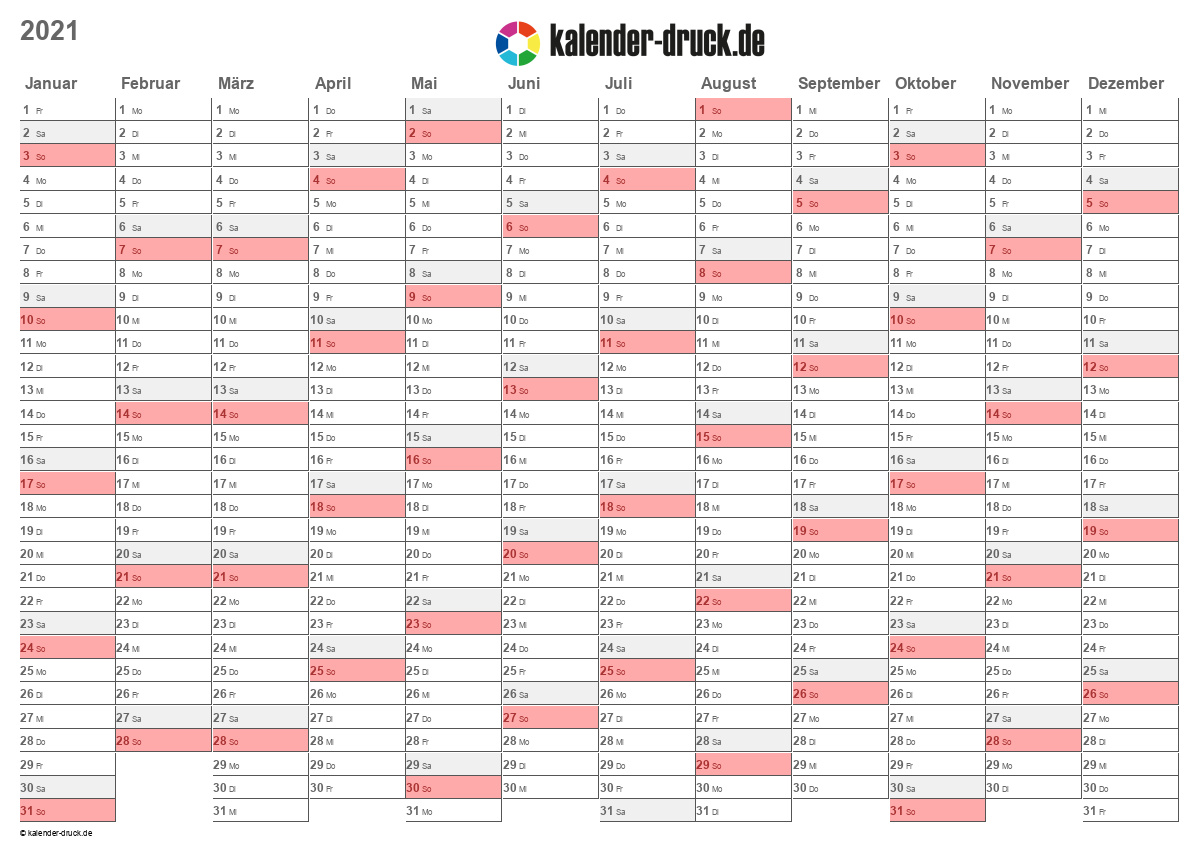 Kostenlos Kalender Zum Selbst Ausdrucken Fur 21 Und 22 Kalender Druck De